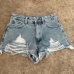 PAC Sun distressed Jean Shorts. Size 0(23)